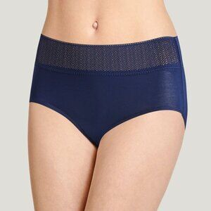 NWT Jockey Pack of 5 Sz XL (8) Smooth Shine Modal Lace Thong Just Past Midnight